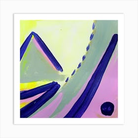 Abstract Painting Neon Yellow Art Print