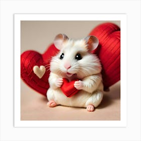 Valentines Hamster 15 Art Print