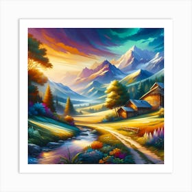 Landscape Painting 179 Art Print