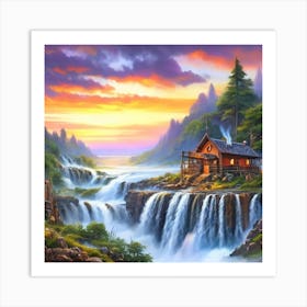 Landscape Painting Hd Hyperrealistic 5 Art Print