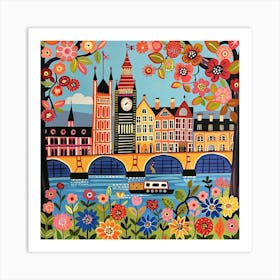 Kids Travel Illustration London 1 Art Print