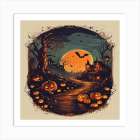 Halloween Pumpkins Art Print