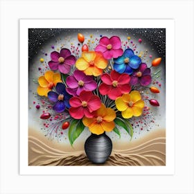 Flowers In A Vase 16 Art Print