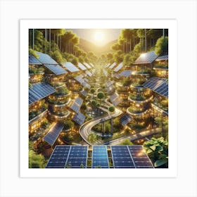 Futuristic Solar City 1 Art Print