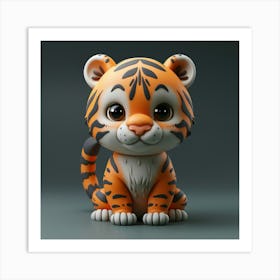 Cute Tiger Cub Art Print