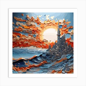 Sunset In The Sea Art Print