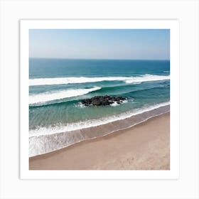 Aerial View Of A Beach 3 Art Print