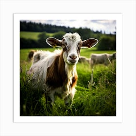 Pasture Rural Farm Goat Nature Farming Natural Countryside Animal Herd Agriculture Meadow (5) Art Print