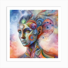 Psychedelic Woman Art Print