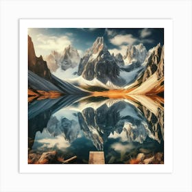 Lake In The Mountains 14 Art Print