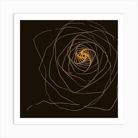 Kintsugi- Spiral Rose Art Print