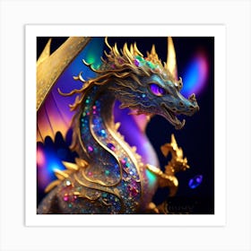 Chromatic Dragon Art Print