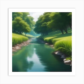 River In The Grass 20 Art Print