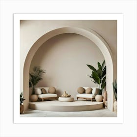 Arched Living Room Art Print