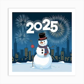 An Illustration Of A Snowman With A Top W Tlzcxhsd61 638fsybna Psgeml8yqnm2o1 Ntcgexg Art Print