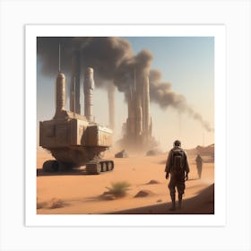 Futuristic Desert Art Print