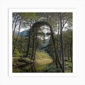 River In The Forest Art Print