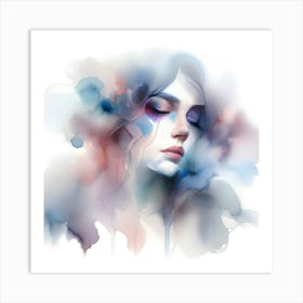 Abstract Watercolor Painting 1 Art Print