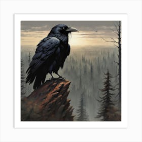 Raven 6 Art Print