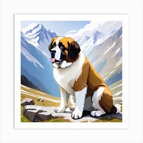 St Bernard 2 Art Print