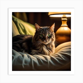 Cat In The Dark Art Print