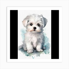 Puppy Painting Art Print