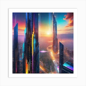 Futuristic Cityscape 116 Art Print