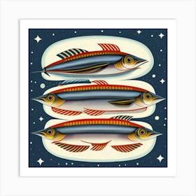 Three Fishes Art Print