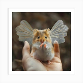 Winged Hamster Art Print