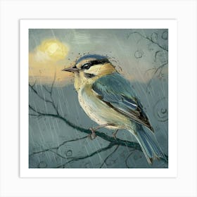 Bird In The Rain 2 Art Print