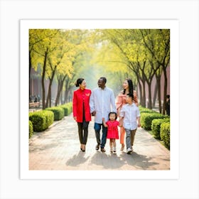 Family Portrait In Beijing Art Print