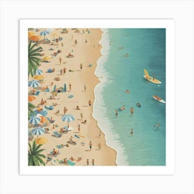 Day At The Beach 11 Art Print