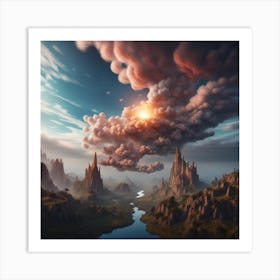 Landscape With Clouds Art Print