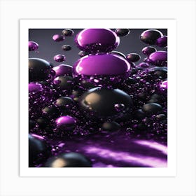 Purple Spheres Art Print