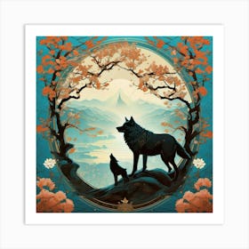 Wolf in the Woods Art Print