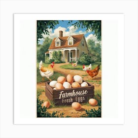 Farmhouse Fresh Eggs 5 Art Print