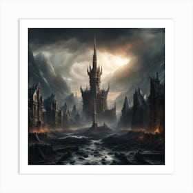 Dark Fantasy City Art Print