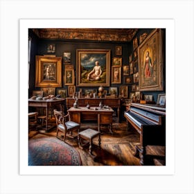 Room Full Of Paintings Art Print