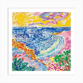 Seaside Doodle Matisse Style 7 Art Print