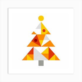 Geometric Christmas Tree Art Print