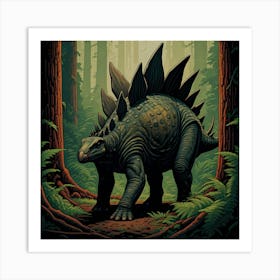 Majestic Stegosaurus Art Print