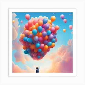 Balloons In The Sky 1 Art Print