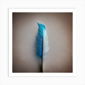 Blue Feather Art Print