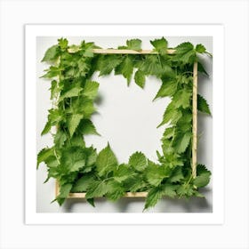 Frame Of Green Leaves 3 Art Print