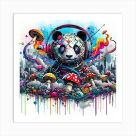 Psychedelic Panda 11 Art Print