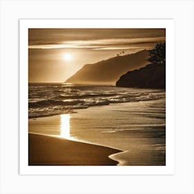 Sunset On The Beach 781 Art Print