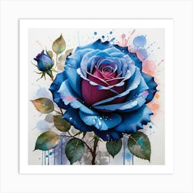 Blue Rose 11 Art Print