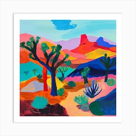 Colourful Abstract Joshua Tree National Park Usa 2 Art Print