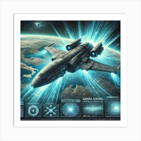 Ionosphere Aurora Sentinel Converted Art Print