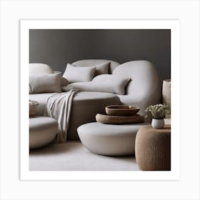 Living Room With Furniture Art Print